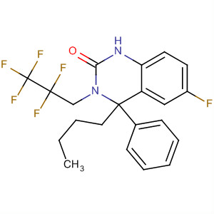 910483-48-6  2(1H)-Quinazolinone,4-butyl-6-fluoro-3,4-dihydro-3-(2,2,3,3,3-pentafluoropropyl)-4-phenyl- 910483-48-6  2(1H)-Quinazolinone,4-butyl-6-fluoro-3,4-dihydro-3-(2,2,3,3,3-pentafluoropropyl)-4-phenyl-