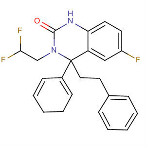 910483-64-6  2(1H)-Quinazolinone,3-(2,2-difluoroethyl)-6-fluoro-3,4-dihydro-4-phenyl-4-(2-phenylethyl)- 910483-64-6  2(1H)-Quinazolinone,3-(2,2-difluoroethyl)-6-fluoro-3,4-dihydro-4-phenyl-4-(2-phenylethyl)-