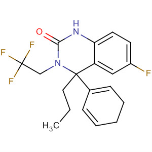 910483-72-6  2(1H)-Quinazolinone,6-fluoro-3,4-dihydro-4-phenyl-4-propyl-3-(2,2,2-trifluoroethyl)- 910483-72-6  2(1H)-Quinazolinone,6-fluoro-3,4-dihydro-4-phenyl-4-propyl-3-(2,2,2-trifluoroethyl)-