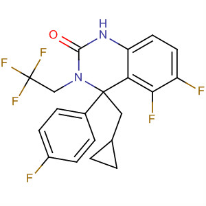 910483-97-5  2(1H)-Quinazolinone,4-(cyclopropylmethyl)-5,6-difluoro-4-(4-fluorophenyl)-3,4-dihydro-3-(2,2,2-trifluoroethyl)- 910483-97-5  2(1H)-Quinazolinone,4-(cyclopropylmethyl)-5,6-difluoro-4-(4-fluorophenyl)-3,4-dihydro-3-(2,2,2-trifluoroethyl)-
