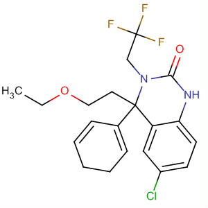 910483-98-6  2(1H)-Quinazolinone,6-chloro-4-(2-ethoxyethyl)-3,4-dihydro-4-phenyl-3-(2,2,2-trifluoroethyl)- 910483-98-6  2(1H)-Quinazolinone,6-chloro-4-(2-ethoxyethyl)-3,4-dihydro-4-phenyl-3-(2,2,2-trifluoroethyl)-