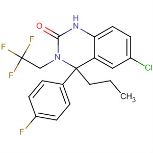910484-27-4  2(1H)-Quinazolinone,6-chloro-4-(4-fluorophenyl)-3,4-dihydro-4-propyl-3-(2,2,2-trifluoroethyl)- 910484-27-4  2(1H)-Quinazolinone,6-chloro-4-(4-fluorophenyl)-3,4-dihydro-4-propyl-3-(2,2,2-trifluoroethyl)-