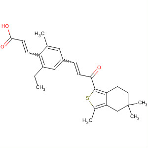 910635-92-6  2-Propenoic acid,3-[2-ethyl-6-methyl-4-[3-oxo-3-(4,5,6,7-tetrahydro-3,5,5-trimethylbenzo[c]thien-1-yl)-1-propenyl]phenyl]-