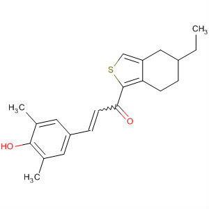 910636-70-3  2-Propen-1-one,1-(5-ethyl-4,5,6,7-tetrahydrobenzo[c]thien-1-yl)-3-(4-hydroxy-3,5-dimethylphenyl)-