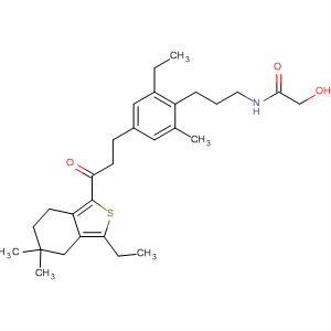 910638-25-4  Acetamide,N-[3-[2-ethyl-4-[3-(3-ethyl-4,5,6,7-tetrahydro-5,5-dimethylbenzo[c]thien-1-yl)-3-oxopropyl]-6-methylphenyl]propyl]-2-hydroxy-