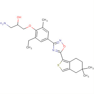 910639-21-3  2-Propanol,1-amino-3-[2-ethyl-6-methyl-4-[5-(4,5,6,7-tetrahydro-5,5-dimethylbenzo[c]thien-1-yl)-1,2,4-oxadiazol-3-yl]phenoxy]-