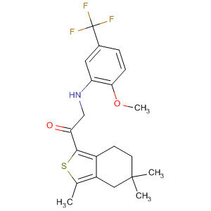 910639-47-3  Ethanone,2-[[2-methoxy-5-(trifluoromethyl)phenyl]amino]-1-(4,5,6,7-tetrahydro-3,5,5-trimethylbenzo[c]thien-1-yl)-
