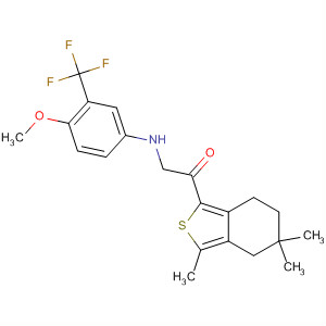 910639-48-4  Ethanone,2-[[4-methoxy-3-(trifluoromethyl)phenyl]amino]-1-(4,5,6,7-tetrahydro-3,5,5-trimethylbenzo[c]thien-1-yl)-