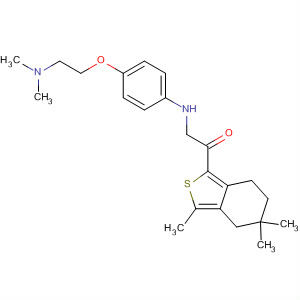910639-54-2  Ethanone,2-[[4-[2-(dimethylamino)ethoxy]phenyl]amino]-1-(4,5,6,7-tetrahydro-3,5,5-trimethylbenzo[c]thien-1-yl)-
