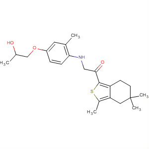 910639-57-5  Ethanone,2-[[4-(2-hydroxypropoxy)-2-methylphenyl]amino]-1-(4,5,6,7-tetrahydro-3,5,5-trimethylbenzo[c]thien-1-yl)-