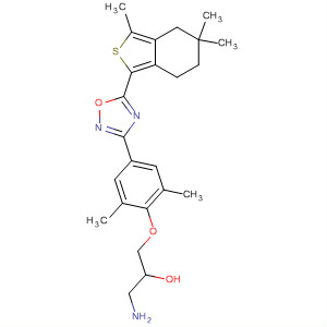 910639-69-9  2-Propanol,1-amino-3-[2,6-dimethyl-4-[5-(4,5,6,7-tetrahydro-3,5,5-trimethylbenzo[c]thien-1-yl)-1,2,4-oxadiazol-3-yl]phenoxy]-