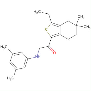 910640-41-4  Ethanone,2-[(3,5-dimethylphenyl)amino]-1-(3-ethyl-4,5,6,7-tetrahydro-5,5-dimethylbenzo[c]thien-1-yl)-
