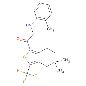 910641-45-1  Ethanone,2-[(2-methylphenyl)amino]-1-[4,5,6,7-tetrahydro-5,5-dimethyl-3-(trifluoromethyl)benzo[c]thien-1-yl]-