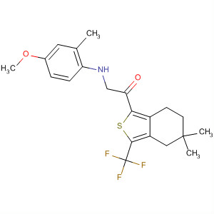 910641-48-4  Ethanone,2-[(4-methoxy-2-methylphenyl)amino]-1-[4,5,6,7-tetrahydro-5,5-dimethyl-3-(trifluoromethyl)benzo[c]thien-1-yl]-