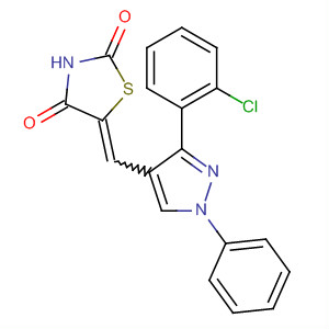 910912-73-1  2,4-Thiazolidinedione,5-[[3-(2-chlorophenyl)-1-phenyl-1H-pyrazol-4-yl]methylene]-