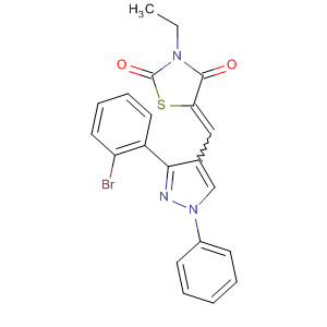 910912-77-5  2,4-Thiazolidinedione,5-[[3-(2-bromophenyl)-1-phenyl-1H-pyrazol-4-yl]methylene]-3-ethyl-