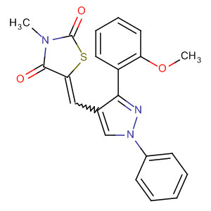 910912-80-0  2,4-Thiazolidinedione,5-[[3-(2-methoxyphenyl)-1-phenyl-1H-pyrazol-4-yl]methylene]-3-methyl-