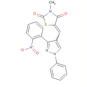 910912-84-4  2,4-Thiazolidinedione,3-methyl-5-[[3-(2-nitrophenyl)-1-phenyl-1H-pyrazol-4-yl]methylene]-