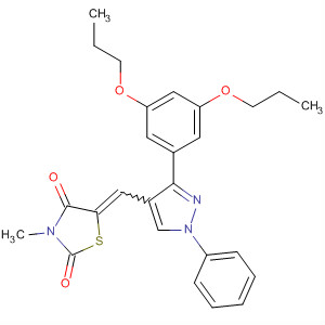 910912-98-0  2,4-Thiazolidinedione,5-[[3-(3,5-dipropoxyphenyl)-1-phenyl-1H-pyrazol-4-yl]methylene]-3-methyl-