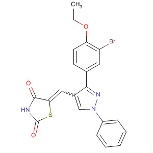 910913-49-4  2,4-Thiazolidinedione,5-[[3-(3-bromo-4-ethoxyphenyl)-1-phenyl-1H-pyrazol-4-yl]methylene]-