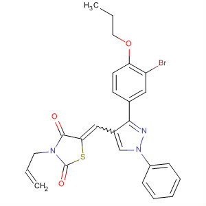 910913-58-5  2,4-Thiazolidinedione,5-[[3-(3-bromo-4-propoxyphenyl)-1-phenyl-1H-pyrazol-4-yl]methylene]-3-(2-propenyl)-