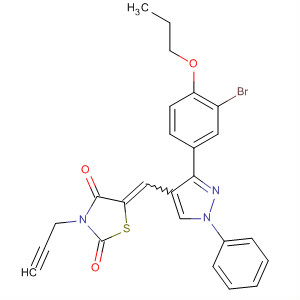 910913-59-6  2,4-Thiazolidinedione,5-[[3-(3-bromo-4-propoxyphenyl)-1-phenyl-1H-pyrazol-4-yl]methylene]-3-(2-propynyl)-