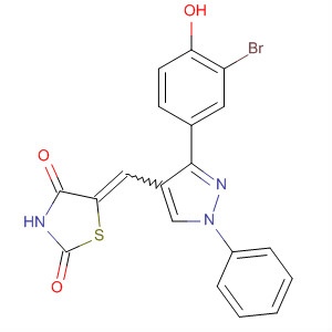 910913-78-9  2,4-Thiazolidinedione,5-[[3-(3-bromo-4-hydroxyphenyl)-1-phenyl-1H-pyrazol-4-yl]methylene]-
