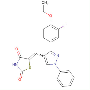 910913-87-0  2,4-Thiazolidinedione,5-[[3-(4-ethoxy-3-iodophenyl)-1-phenyl-1H-pyrazol-4-yl]methylene]-