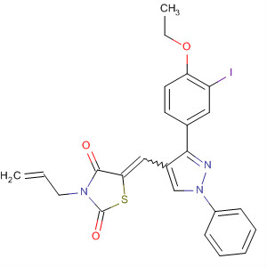 910913-91-6  2,4-Thiazolidinedione,5-[[3-(4-ethoxy-3-iodophenyl)-1-phenyl-1H-pyrazol-4-yl]methylene]-3-(2-propenyl)-