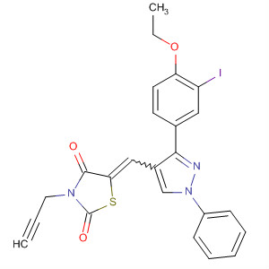 910913-92-7  2,4-Thiazolidinedione,5-[[3-(4-ethoxy-3-iodophenyl)-1-phenyl-1H-pyrazol-4-yl]methylene]-3-(2-propynyl)-