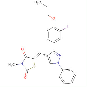 910913-94-9  2,4-Thiazolidinedione,5-[[3-(3-iodo-4-propoxyphenyl)-1-phenyl-1H-pyrazol-4-yl]methylene]-3-methyl-