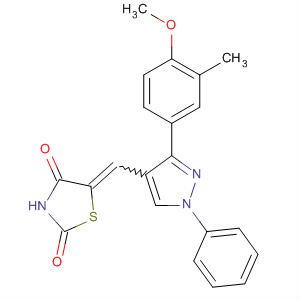 910914-04-4  2,4-Thiazolidinedione,5-[[3-(4-methoxy-3-methylphenyl)-1-phenyl-1H-pyrazol-4-yl]methylene]-