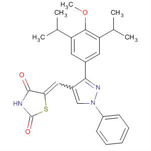 910914-48-6  2,4-Thiazolidinedione,5-[[3-[4-methoxy-3,5-bis(1-methylethyl)phenyl]-1-phenyl-1H-pyrazol-4-yl]methylene]-