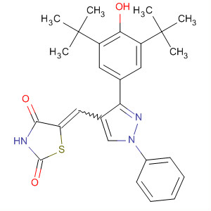910914-56-6  2,4-Thiazolidinedione,5-[[3-[3,5-bis(1,1-dimethylethyl)-4-hydroxyphenyl]-1-phenyl-1H-pyrazol-4-yl]methylene]-