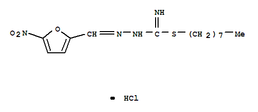 900-47-0  Hydrazinecarboximidothioicacid, 2-[(5-nitro-2-furanyl)methylene]-, octyl ester, hydrochloride (1:1)