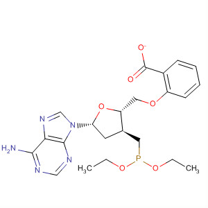 90012-86-5  Adenosine, 2',3'-dideoxy-3'-[(diethoxyphosphinyl)methyl]-, 5'-benzoate