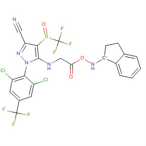 900152-20-7  1H-Pyrazole-3-carbonitrile,1-[2,6-dichloro-4-(trifluoromethyl)phenyl]-5-[[[[(2,3-dihydro-1H-inden-1-ylidene)amino]oxy]carbonyl]methylamino]-4-[(trifluoromethyl)sulfinyl]-