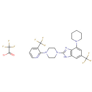 900184-25-0  1H-Benzimidazole,4-(1-piperidinyl)-6-(trifluoromethyl)-2-[4-[3-(trifluoromethyl)-2-pyridinyl]-1-piperazinyl]-, trifluoroacetate
