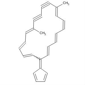 90033-27-5  1,3,5,7,13,15,17-Cyclononadecaheptaene-9,11-diyne,19-(2,4-cyclopentadien-1-ylidene)-8,13-dimethyl-, (E,E,Z,Z,E,E,E)-