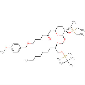 900519-35-9  2-Hexanone,1-[(2S,5R,6R,8R,10R)-10-[[[(1,1-dimethylethyl)dimethylsilyl]oxy]methyl]-5-methyl-5-[(triethylsilyl)oxy]-1,7,9-trioxadispiro[5.1.5.2]pentadec-2-yl]-6-[(4-methoxyphenyl)methoxy]-