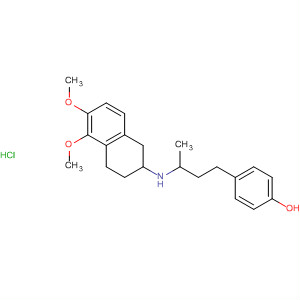 90060-07-4  Phenol,4-[3-[(1,2,3,4-tetrahydro-5,6-dimethoxy-2-naphthalenyl)amino]butyl]-,hydrochloride