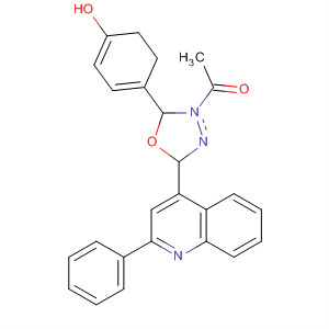 90074-67-2  1,3,4-Oxadiazole,3-acetyl-2,3-dihydro-2-(4-hydroxyphenyl)-5-(2-phenyl-4-quinolinyl)-