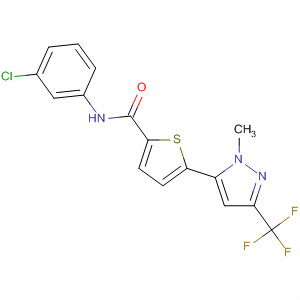 900865-54-5  2-Thiophenecarboxamide,N-(3-chlorophenyl)-5-[1-methyl-3-(trifluoromethyl)-1H-pyrazol-5-yl]-