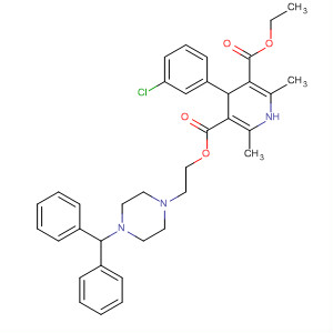 90095-77-5  3,5-Pyridinedicarboxylic acid,4-(3-chlorophenyl)-1,4-dihydro-2,6-dimethyl-,2-[4-(diphenylmethyl)-1-piperazinyl]ethyl ethyl ester