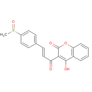 90105-04-7  2H-1-Benzopyran-2-one,4-hydroxy-3-[3-[4-(methylsulfinyl)phenyl]-1-oxo-2-propenyl]-, (E)-