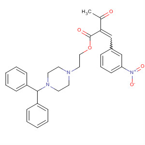 90120-00-6  Butanoic acid, 2-[(3-nitrophenyl)methylene]-3-oxo-,2-[4-(diphenylmethyl)-1-piperazinyl]ethyl ester