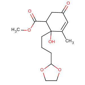 90122-94-4  3-Cyclohexene-1-carboxylic acid,2-[3-(1,3-dioxolan-2-yl)propyl]-2-hydroxy-3-methyl-5-oxo-, methyl ester,trans-