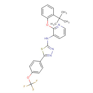 901301-05-1  3-Pyridinamine,2-[2-(1,1-dimethylethyl)phenoxy]-N-[5-[4-(trifluoromethoxy)phenyl]-1,3,4-thiadiazol-2-yl]-