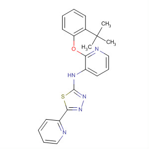 901301-14-2  3-Pyridinamine,2-[2-(1,1-dimethylethyl)phenoxy]-N-[5-(2-pyridinyl)-1,3,4-thiadiazol-2-yl]-