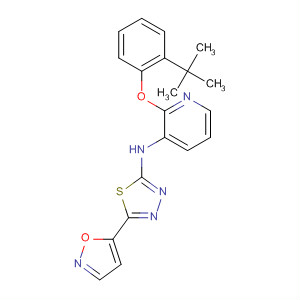 901301-50-6  3-Pyridinamine,2-[2-(1,1-dimethylethyl)phenoxy]-N-[5-(5-isoxazolyl)-1,3,4-thiadiazol-2-yl]-